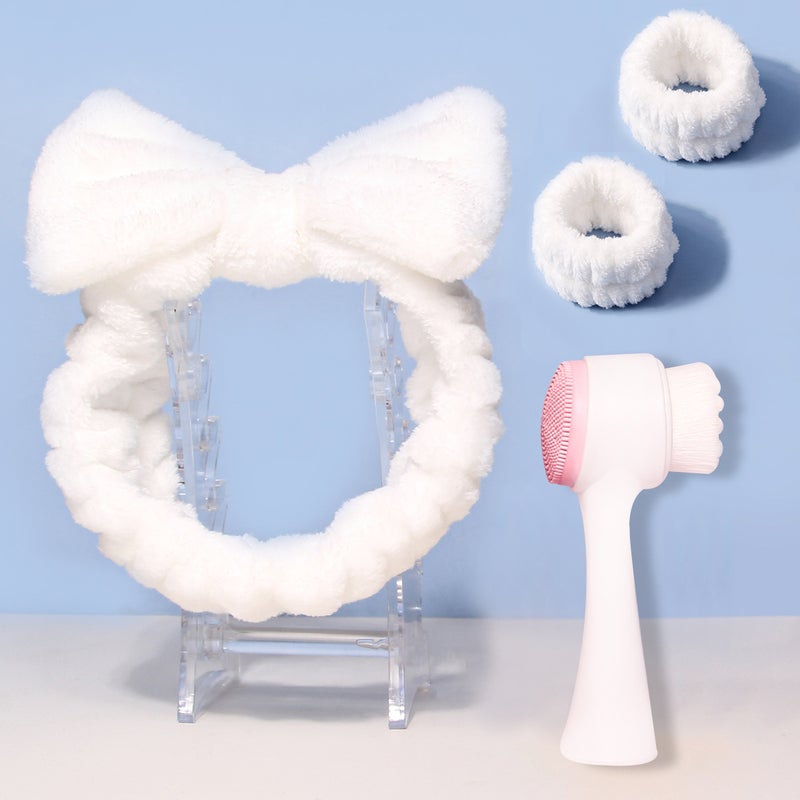 Moisture-Proof Hair Belt Face Brush Coral Fleece Absorbent Hair Belt Wrist Band Women'S Wash And Skin Care Moisture-Proof Tool - Image 4